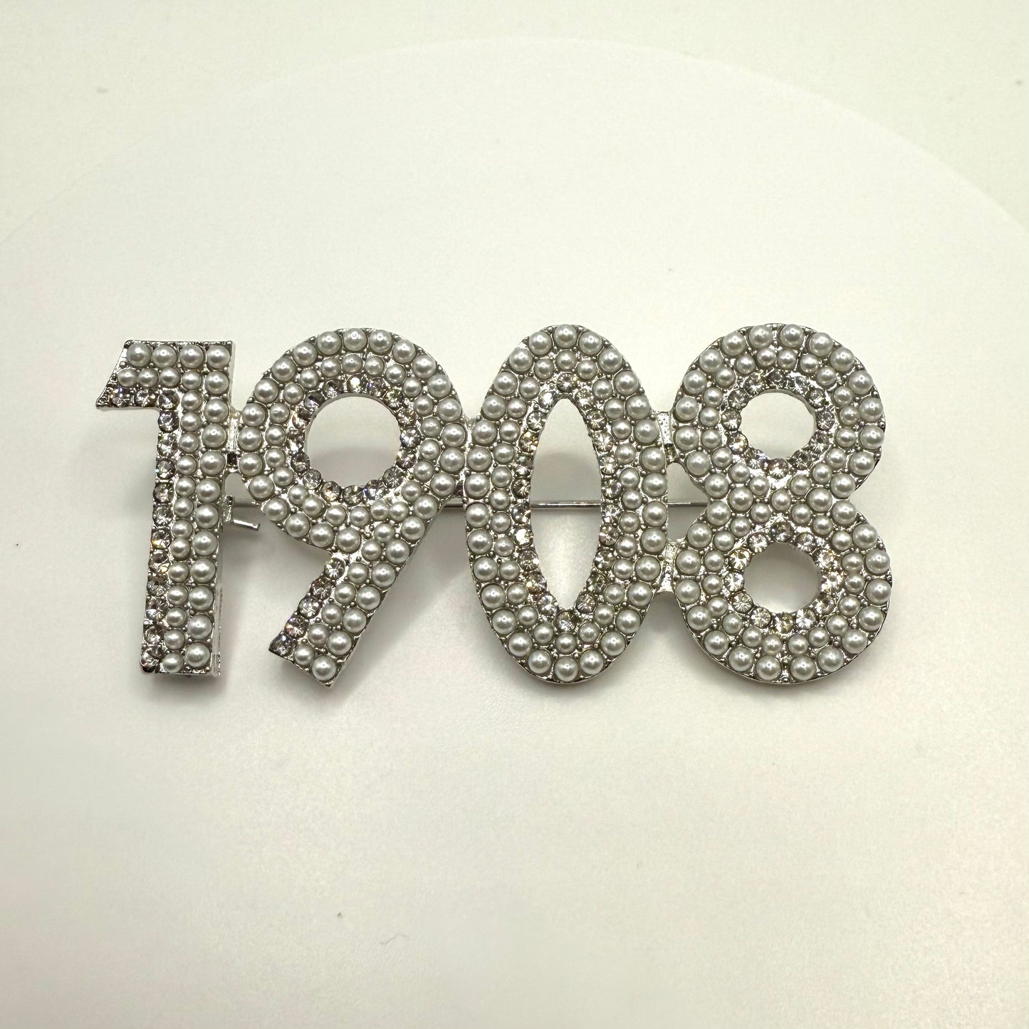 Alpha Kappa Alpha 1908 Pearl & Diamond Brooch