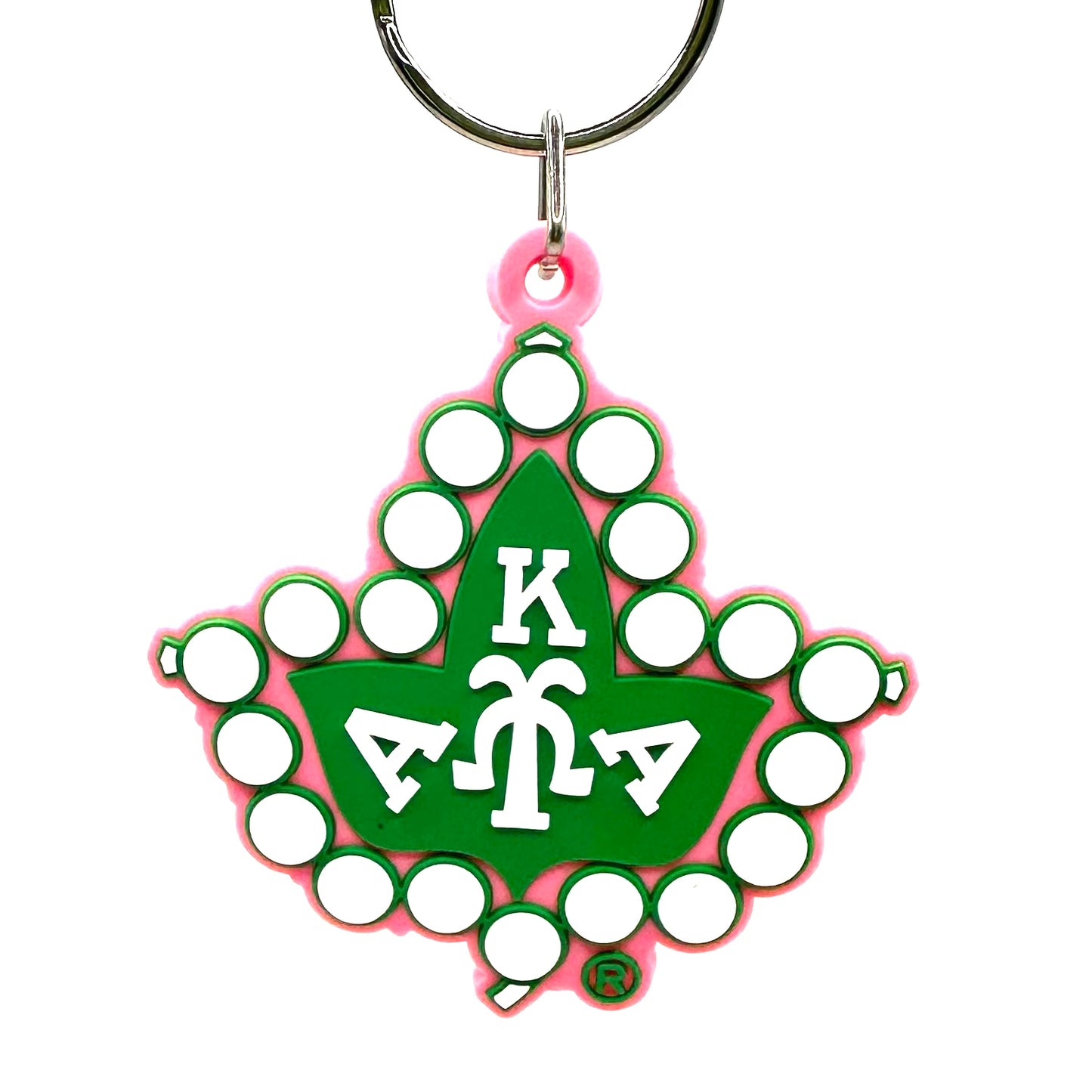 Alpha Kappa Alpha rubber ivy keychain