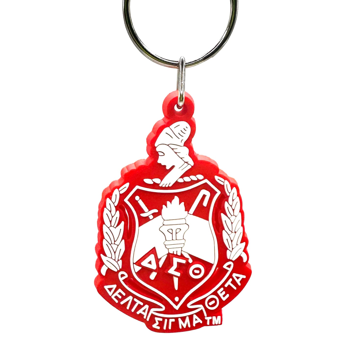 Delta Sigma Theta rubber keychain
