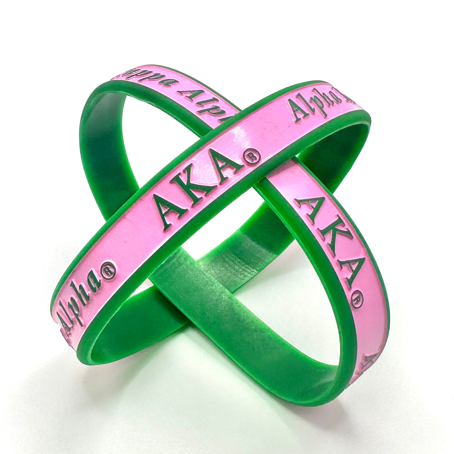 Alpha Kappa Alpha pink shaded wristband