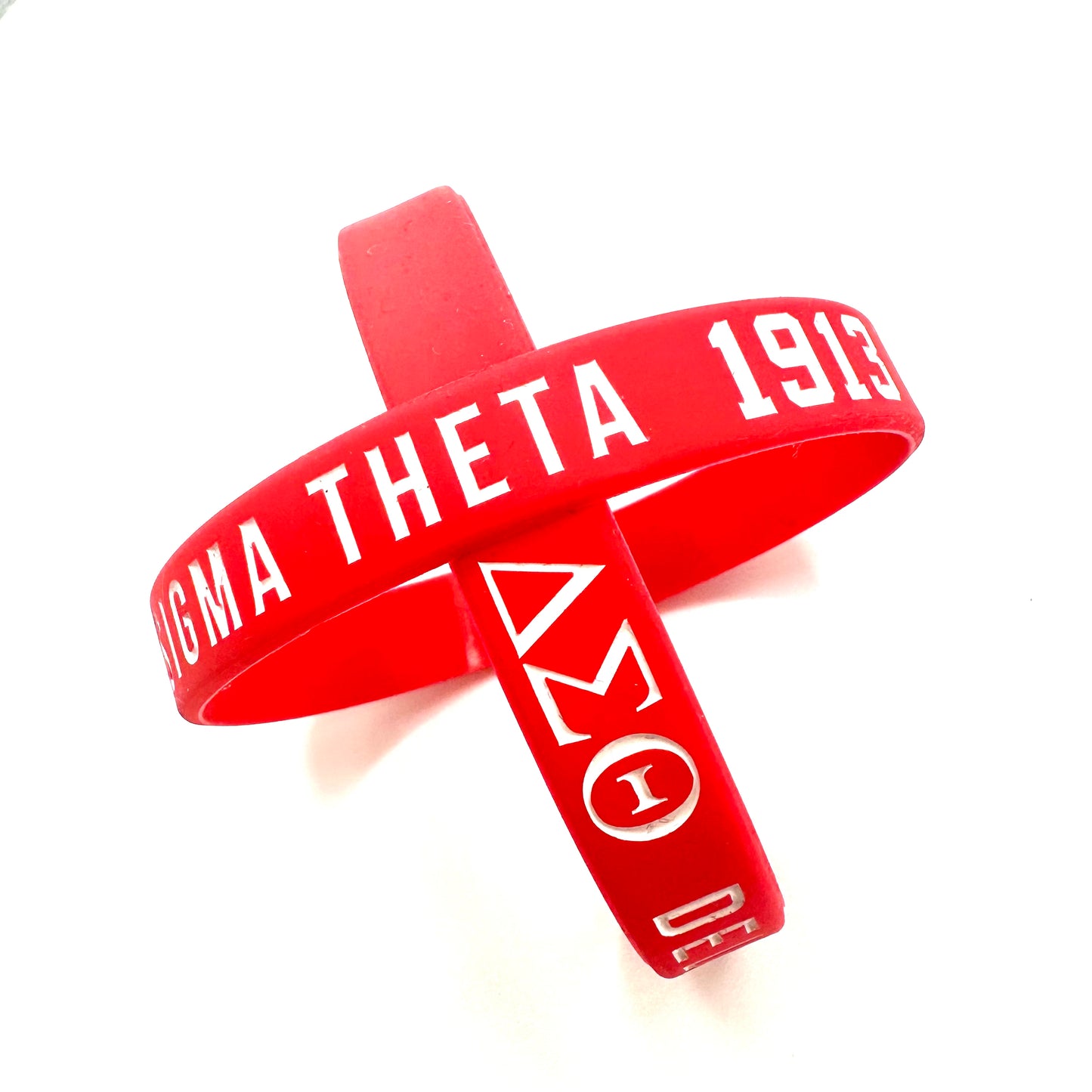 Delta Sigma Theta red wristband