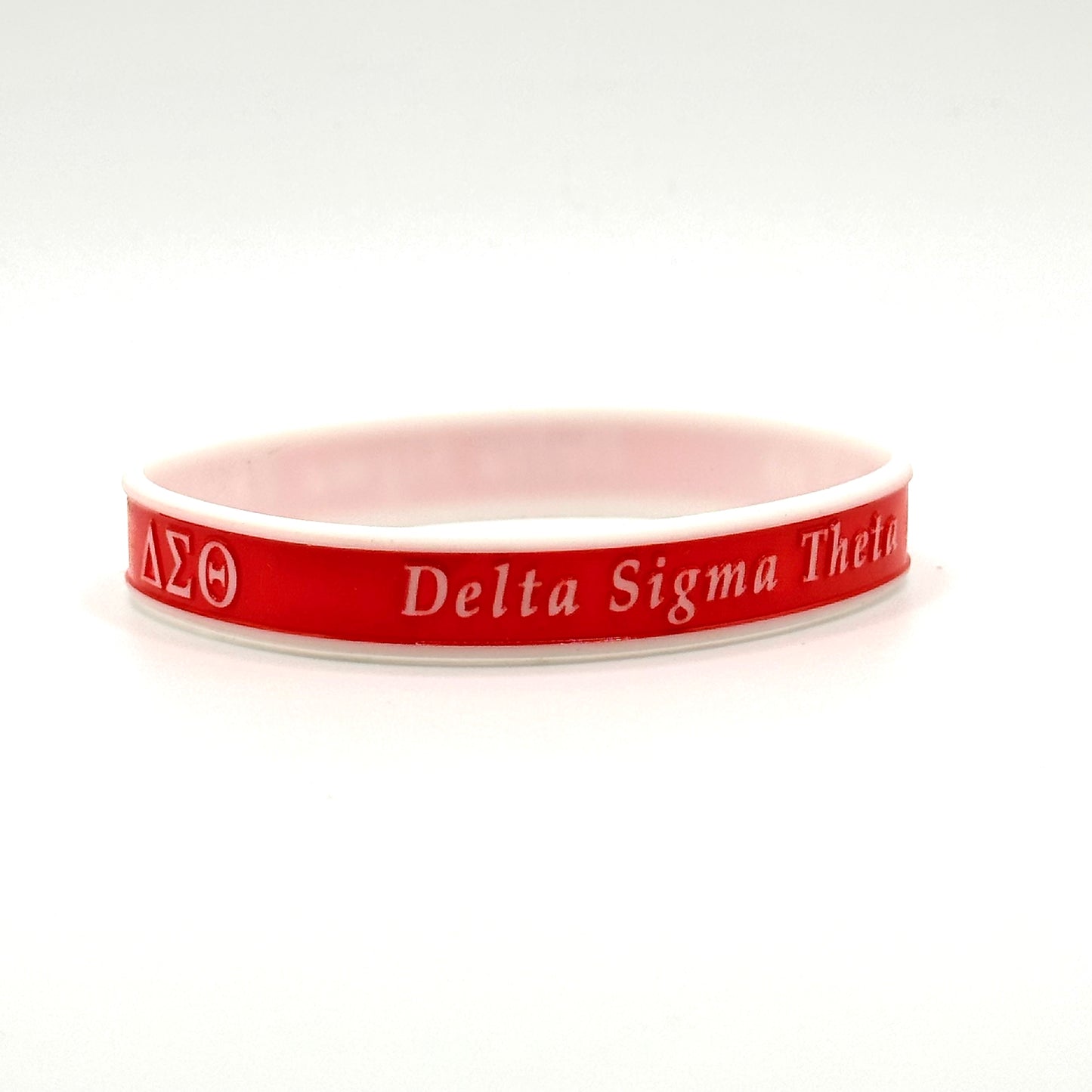 Delta Sigma Theta red shaded wristband